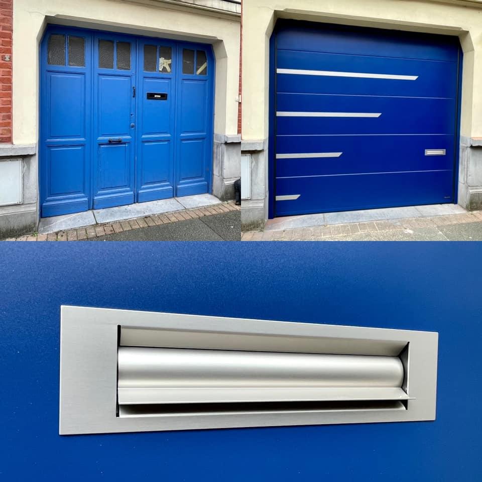porte de garage sectionelle personnalisée